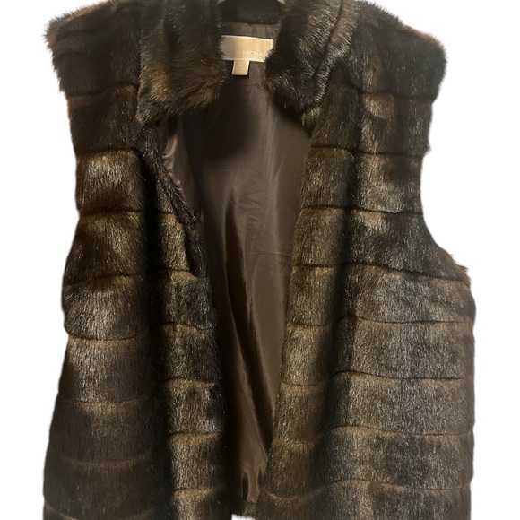 Michael Kors brown faux fur vest XL - Picture 4 of 6